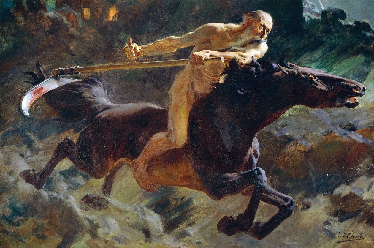 Jezdec apokalypsy, Ulpian Checa Sanz (1860-1916) od Ulpiano Checa y Sanz