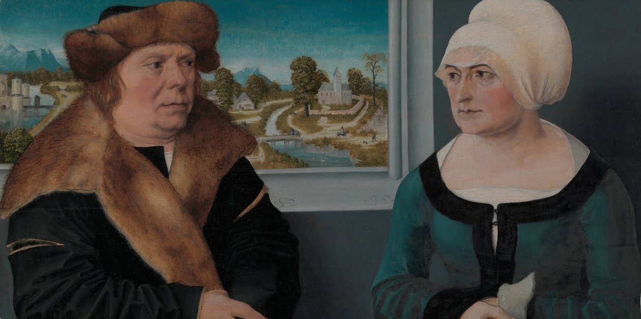 Portrét muže a jeho manželky Lorenz Kraffter a Honesta Merz, 1512. od Ulrich Apt the Elder