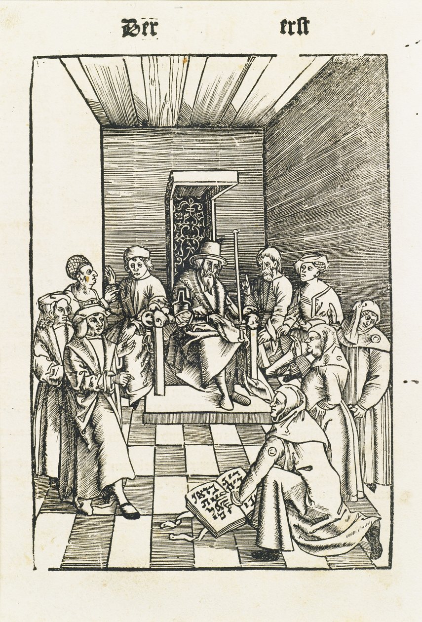 Židovská přísaha z Laienspiegel, Augsburg, 1509 od Ulrich Tengler