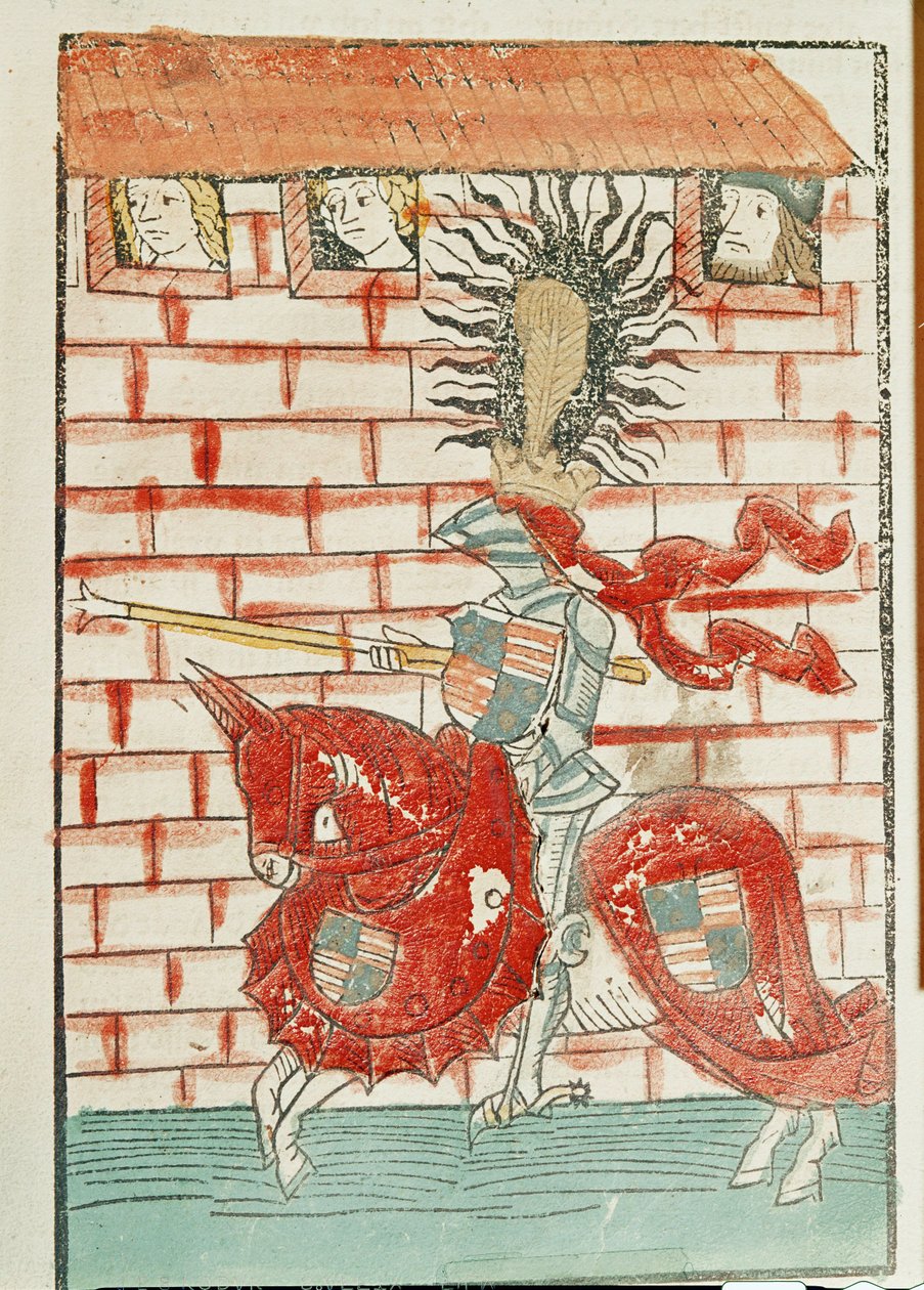 Heinrich von Cilli v rytířském turnaji... od Ulrich von Richental
