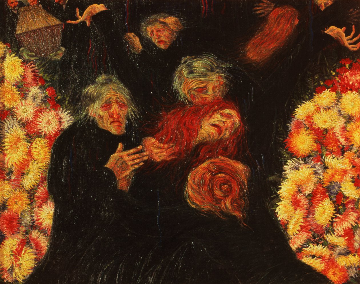 Truchlení, 1910 od Umberto Boccioni