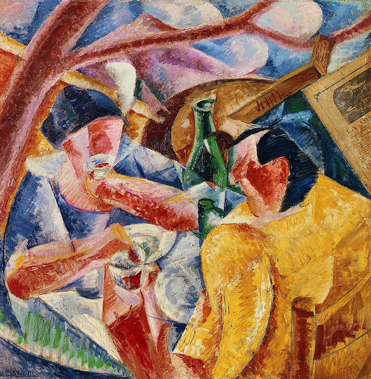 Pod pergolou v Neapoli aneb Pod pergolou , 1914 od Umberto Boccioni
