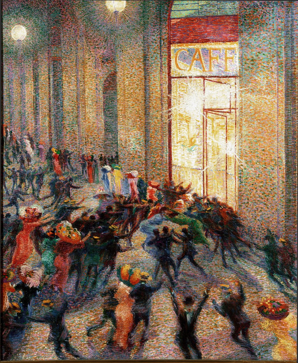 Boj v Arkádě od Umberto Boccioni