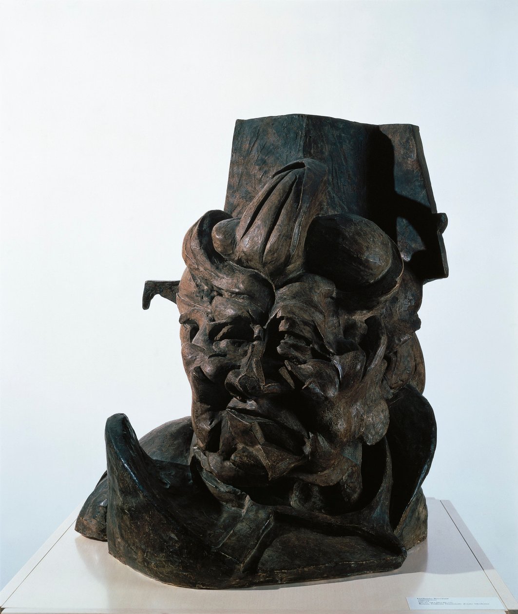 Antigrazioso (Antigraceful), Sádrová hlava matky umělce od Umberta Boccioniho od Umberto Boccioni
