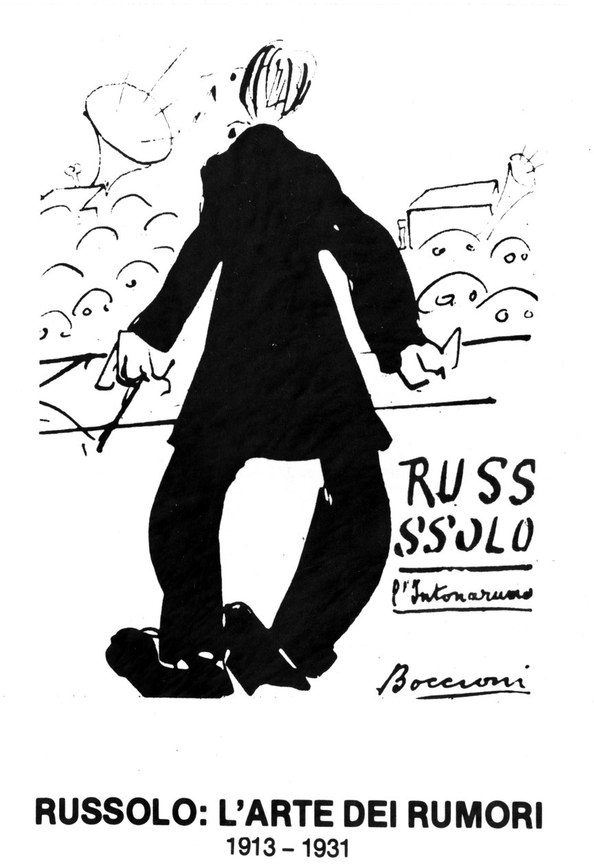 Obálka knihy k Russolovu futuristickému koncertu "L