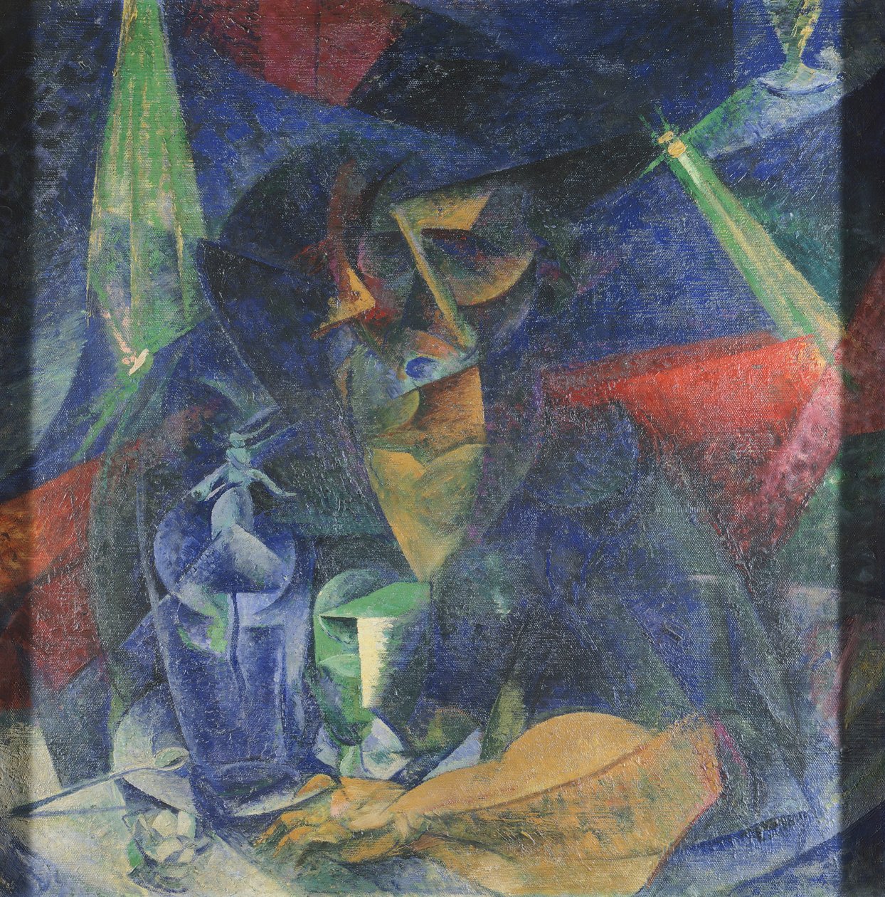 Rozklad ženské postavy u stolu od Umberta Boccioniho (1882-1916), olej na plátně, 86x86 cm, cca 1912 od Umberto Boccioni