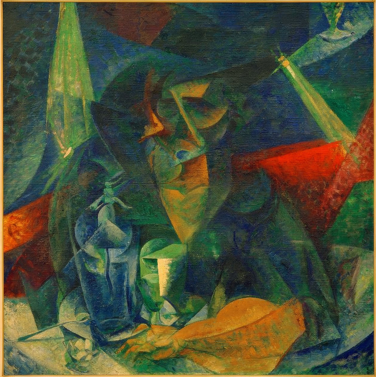 Žena v kavárně (Rozklad postavy ženy u stolu) od Umberto Boccioni
