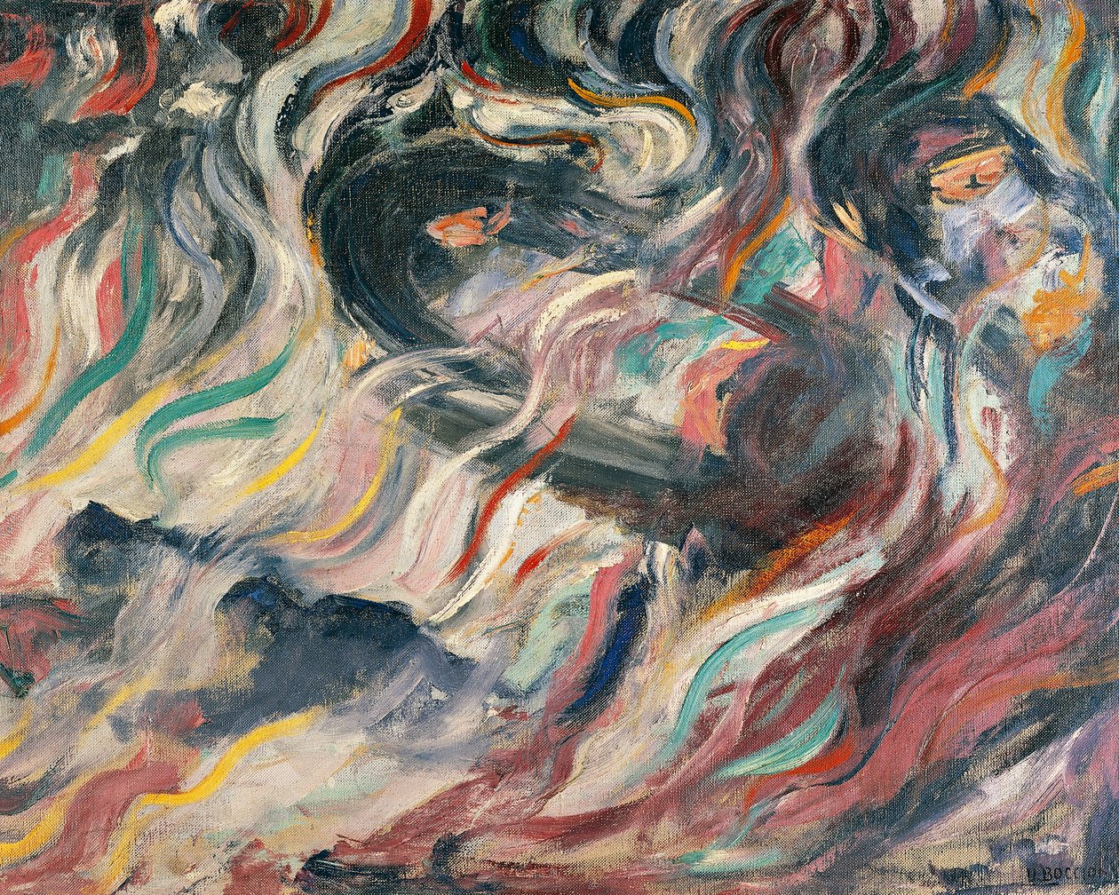 Nálady: sbohem Umberta Boccioniho (1882-1916), detail od Umberto Boccioni