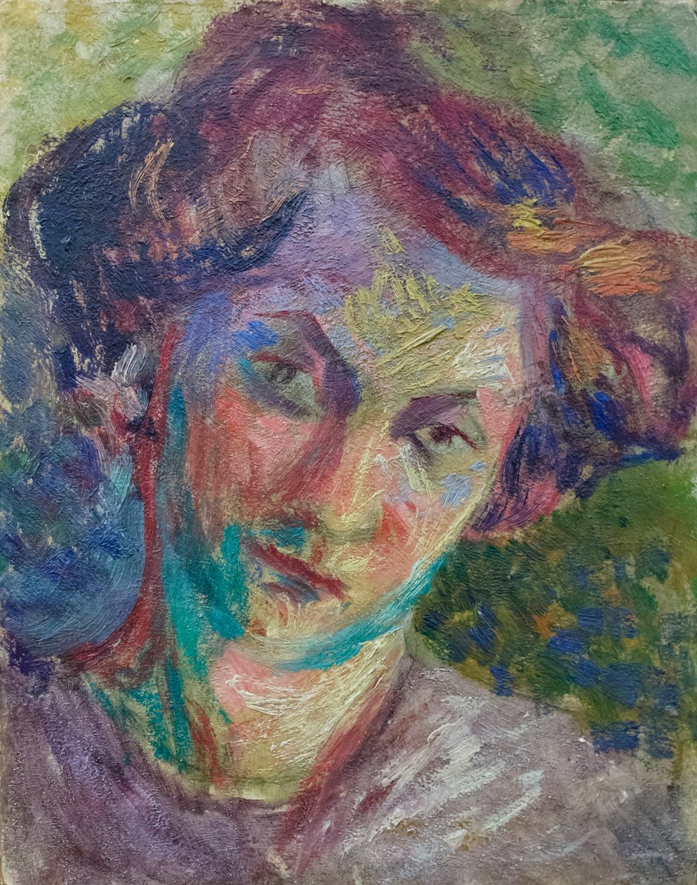 Portrét ženy, cca 1909-10 (olej na plátně) od Umberto Boccioni