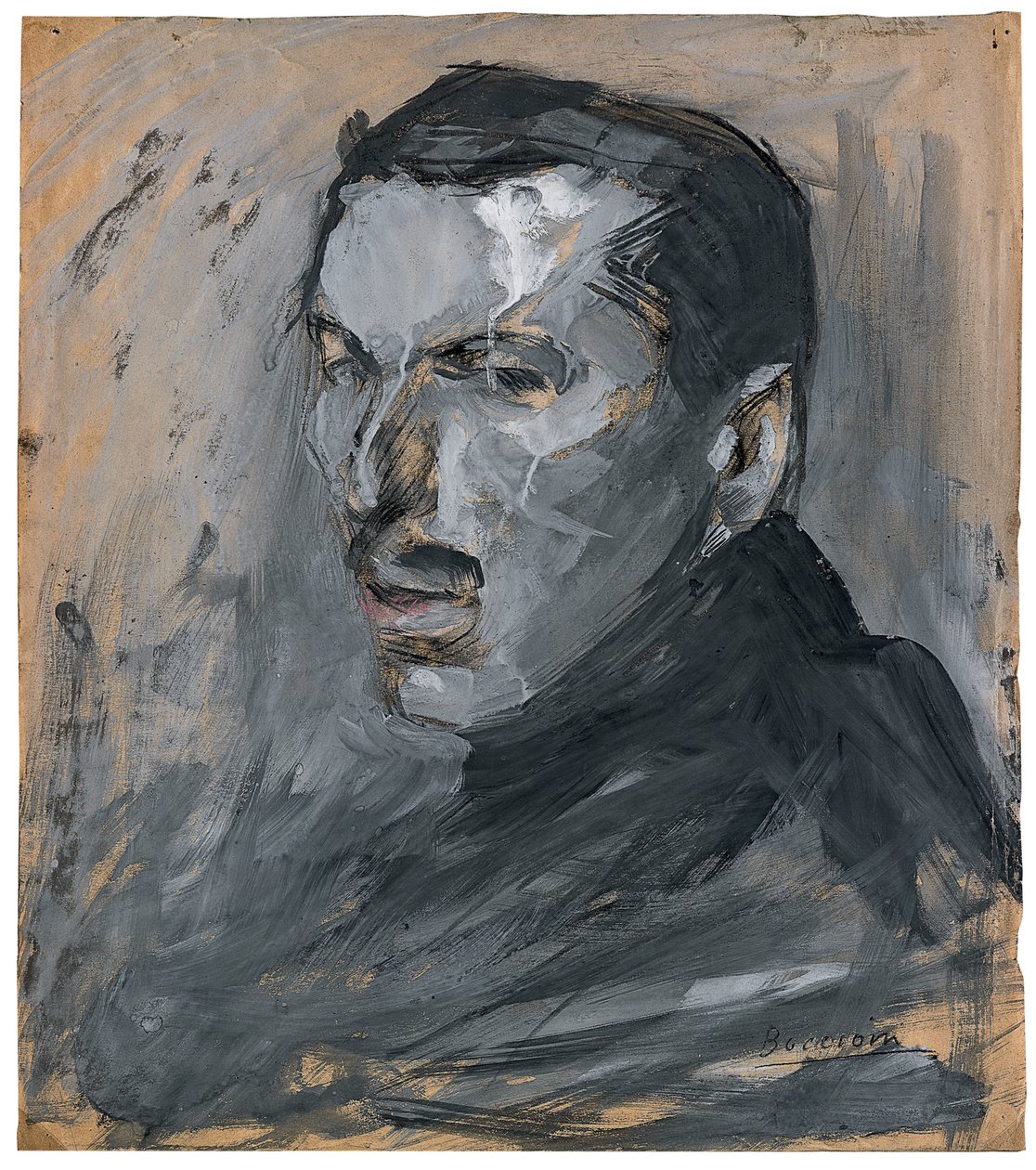 Autoportrét par Boccioni, Umberto (1882-1916). Tempera a pastel na kartonu, rozměr : 43,5x38,3 od Umberto Boccioni