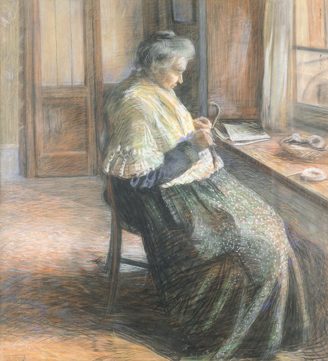 Matka portrét staré ženy od Umberto Boccioni