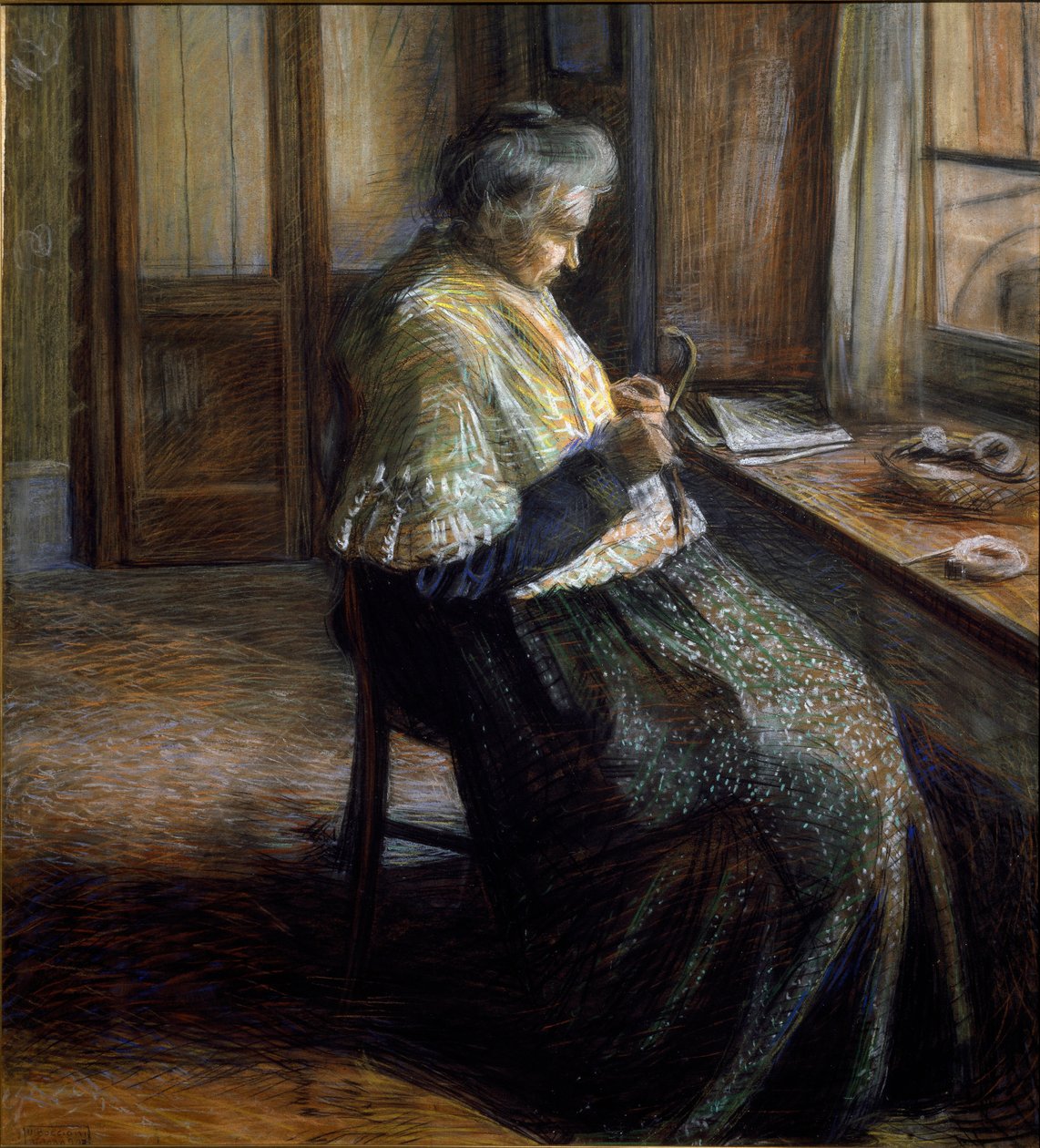 Matka portrét staré ženy od Umberto Boccioni