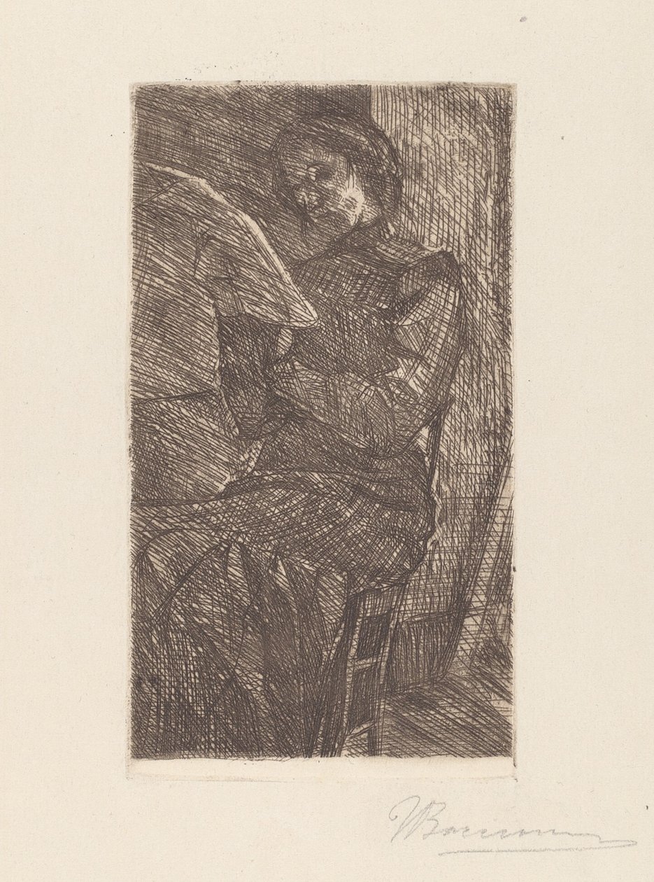 Žena čtení od Umberto Boccioni