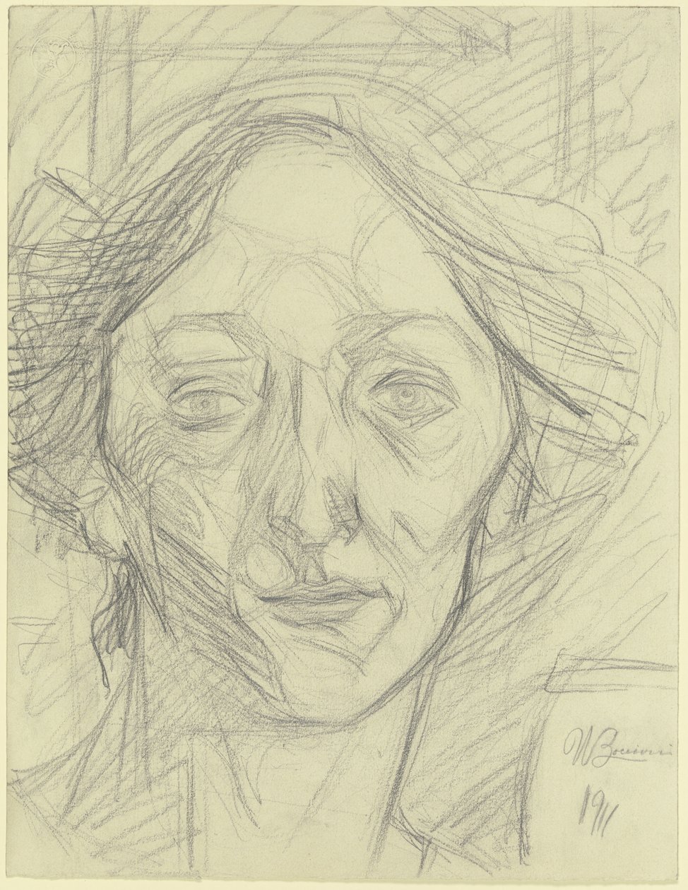 Hlava ženy od Umberto Boccioni
