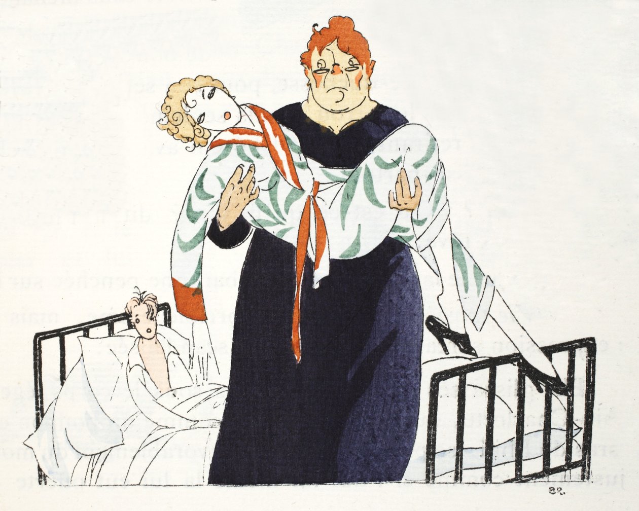 Všechny dobré věci musí jednou skončit .. (pochoir print) od Umberto Brunelleschi