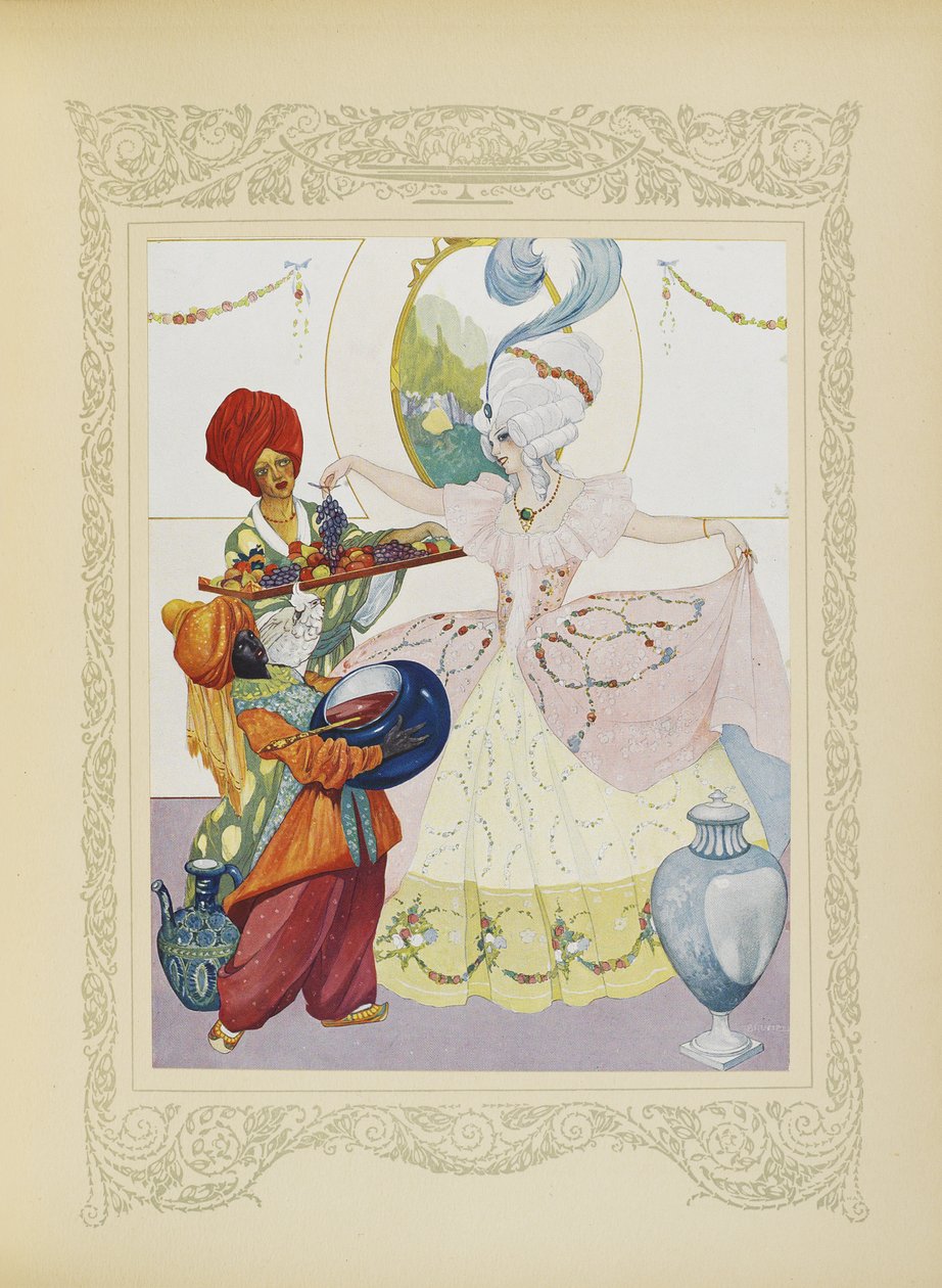 Naplnili jsme mísy, podávali jí ovoce a sklenice džemu, ilustrace z 