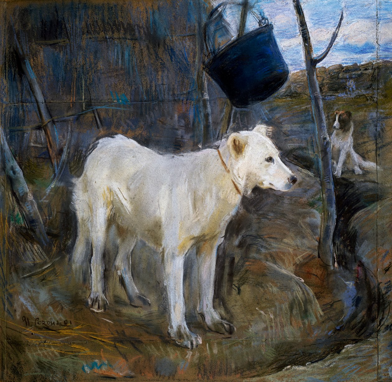 Guard of Procolo, obraz Umberta Coromaldiho (1870-1948). Itálie od Umberto Coromaldi