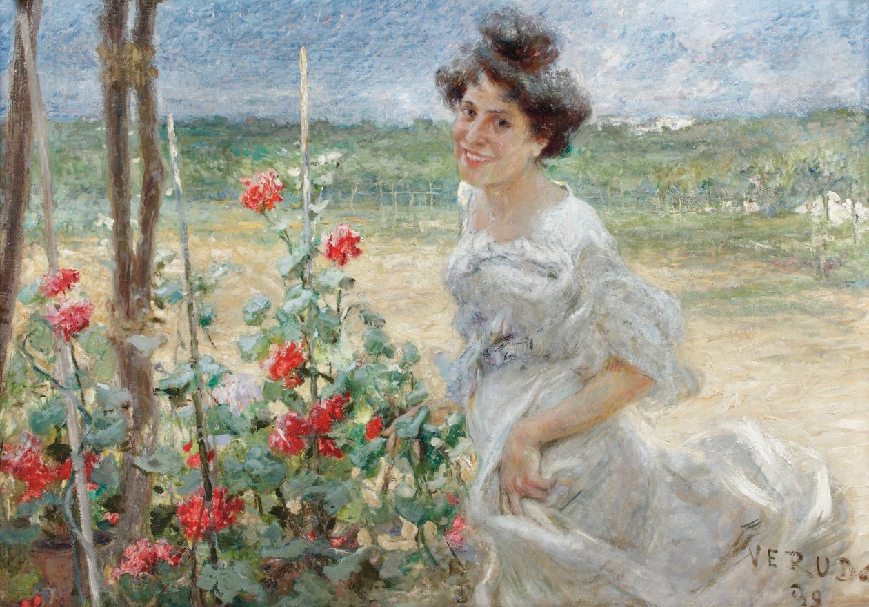 V květinové zahradě, 1899 od Umberto Veruda