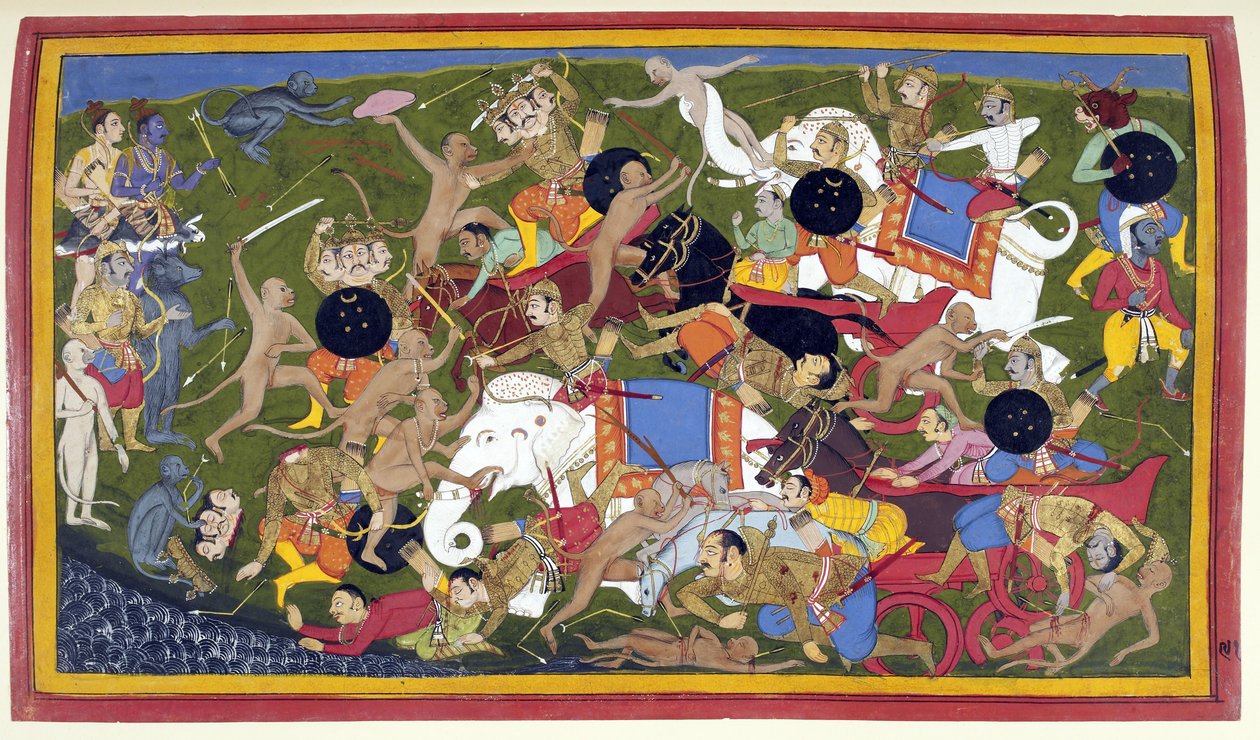 Bitva u Lanky, Ramayana, Udaipur od Unbekannt Unbekannt