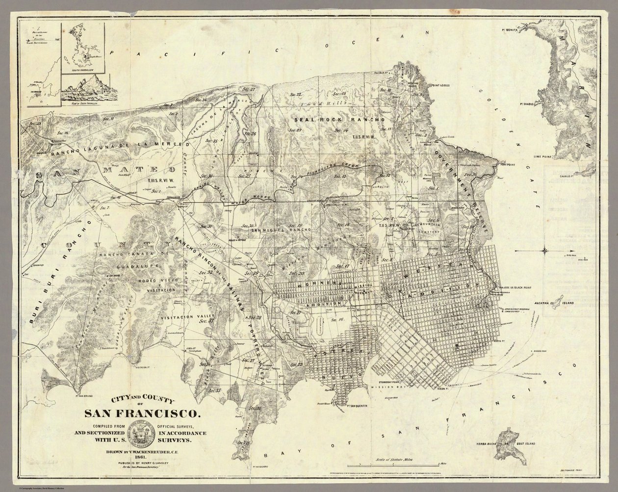 Město San Francisco - 1861 od Unbekannt Unbekannt