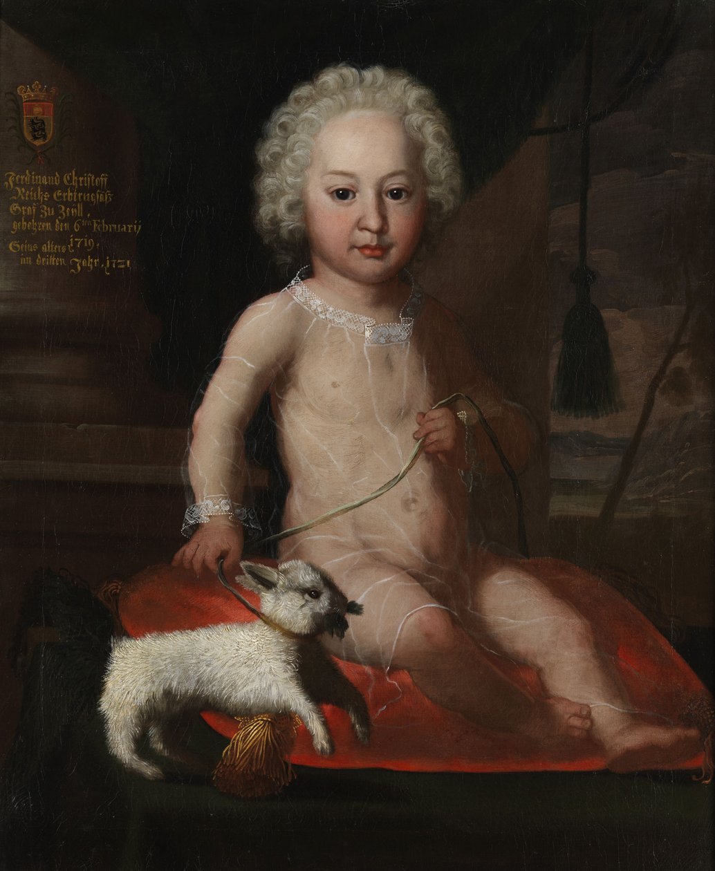 Dětský portrét Ferdinanda Christopha von Waldburg-Zeil (* 1719) od Unbekannt Unbekannt