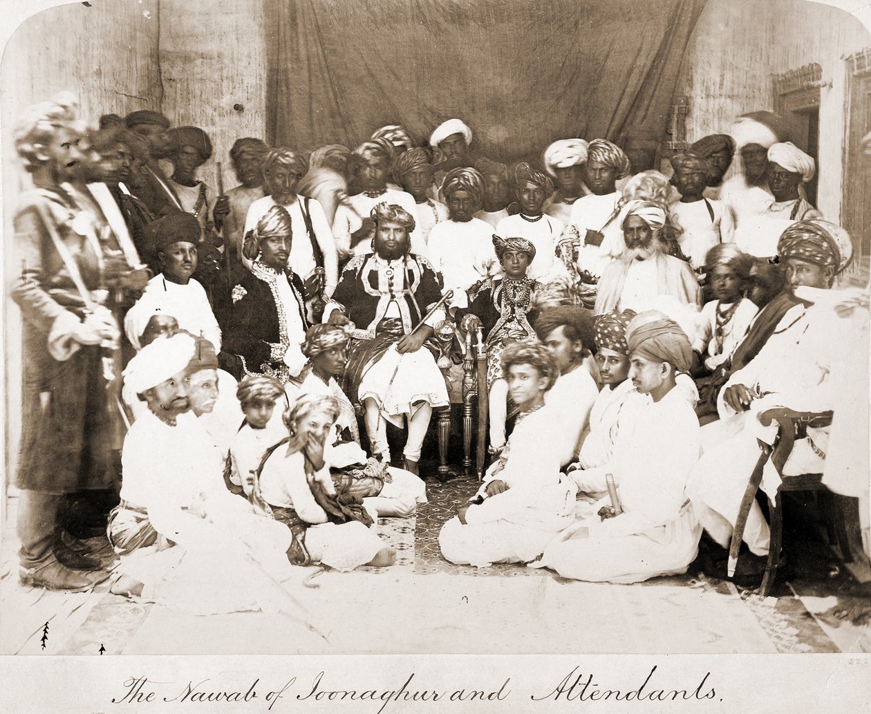 Mahabat Khan (1851-1882), Nawab z Junagarhu, 70. léta 19. století od Unbekannt Unbekannt