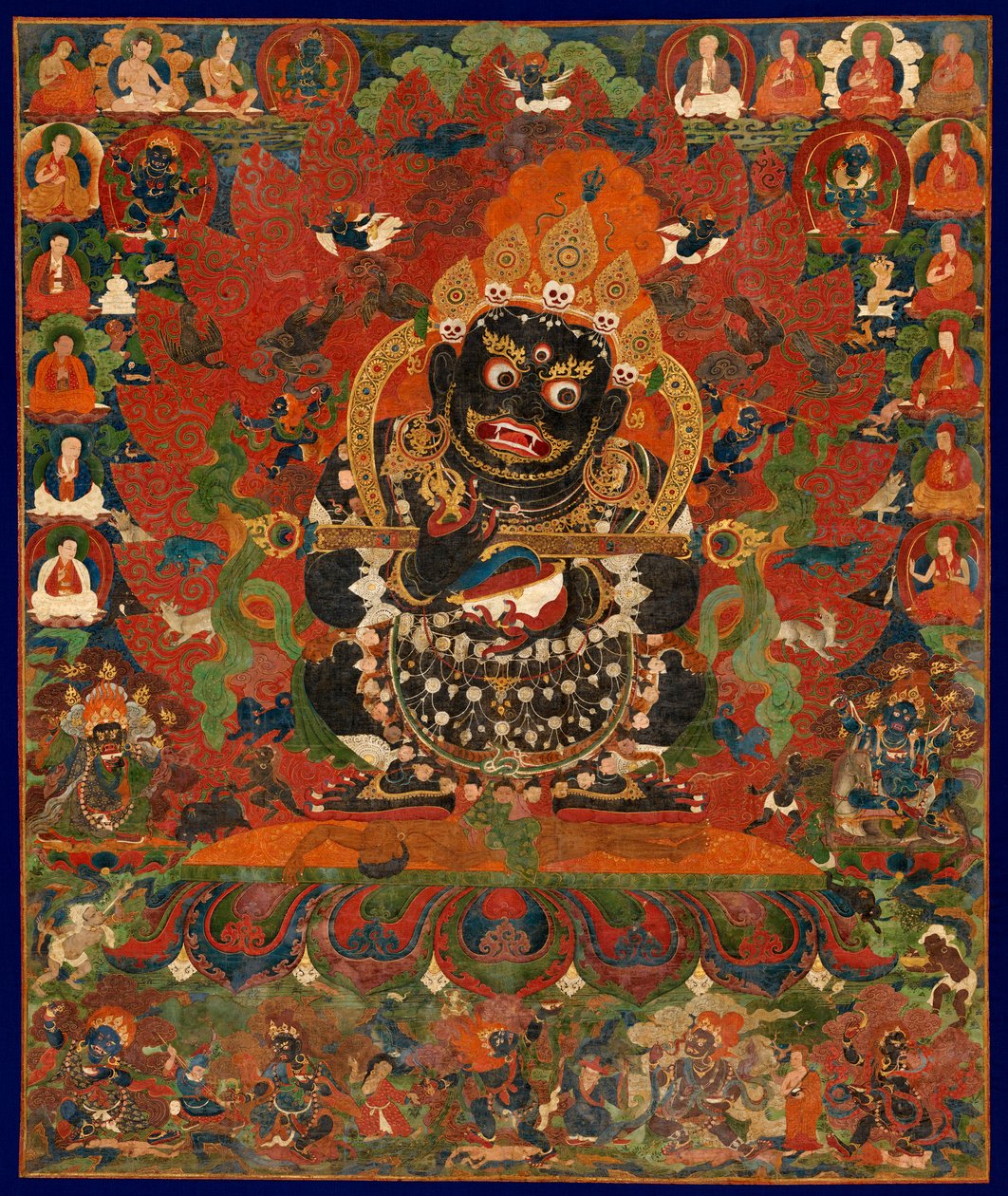 Mahakala, ochránce stanu, centrální Tibet. od Unbekannt Unbekannt