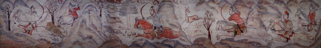 Nástěnná malba z hrobky dynastie Northern Qi v Jiuyuangang, Xinzhou od Unbekannt Unbekannt