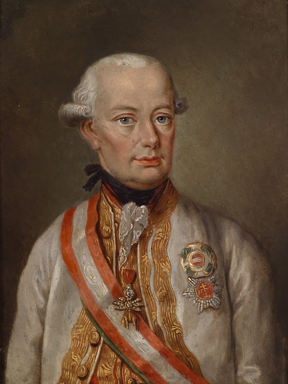 Portrét císaře Svaté říše římské Leopolda II. (1747-1792) v uniformě polního maršála s medailemi od Unbekannt Unbekannt
