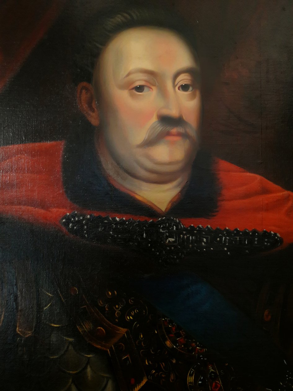 Portrét Jana III. Sobieského v brnění s drahokamy (detail) od Unbekannt Unbekannt