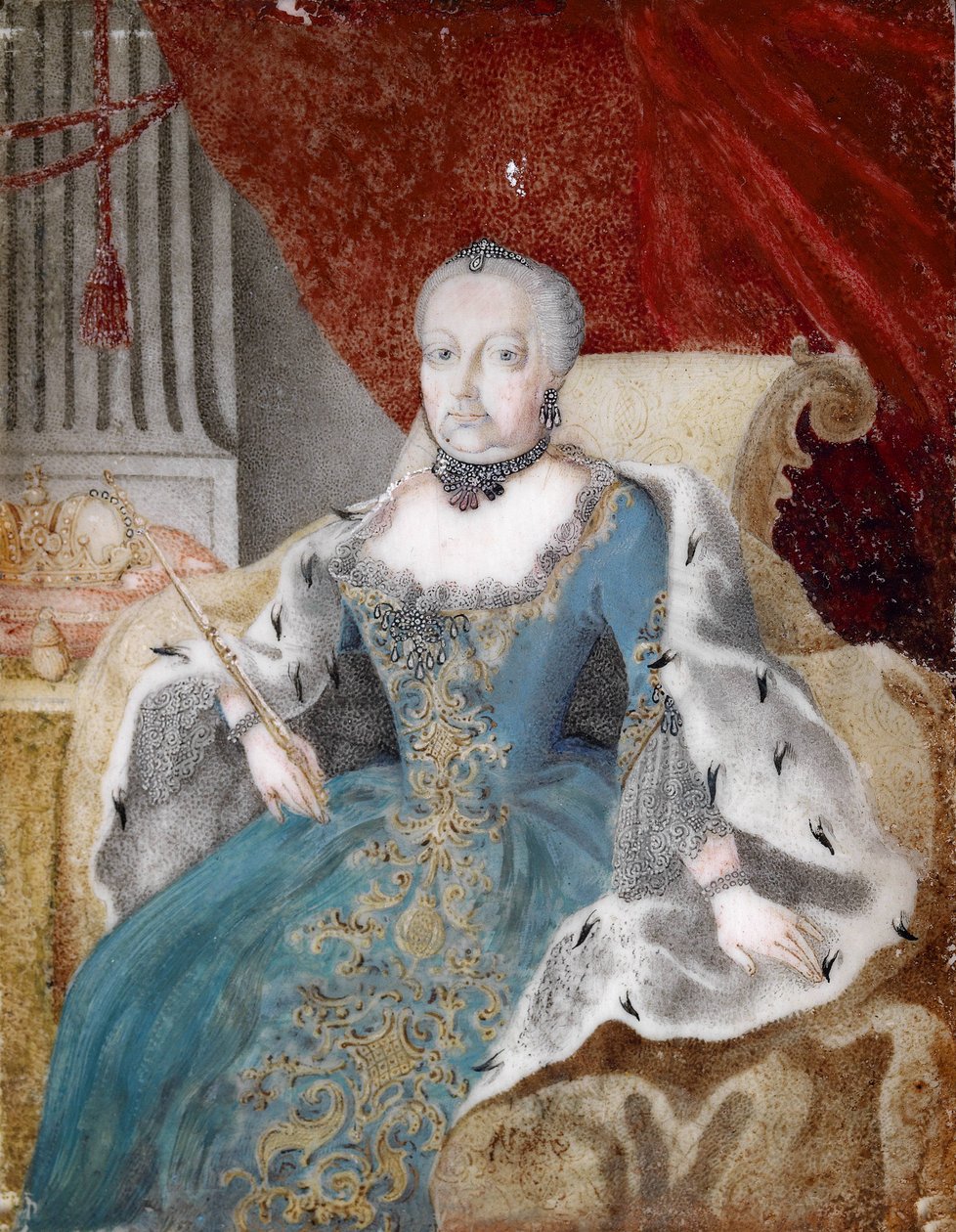 Portrét Marie Terezie (1717-1780) od Unbekannt Unbekannt