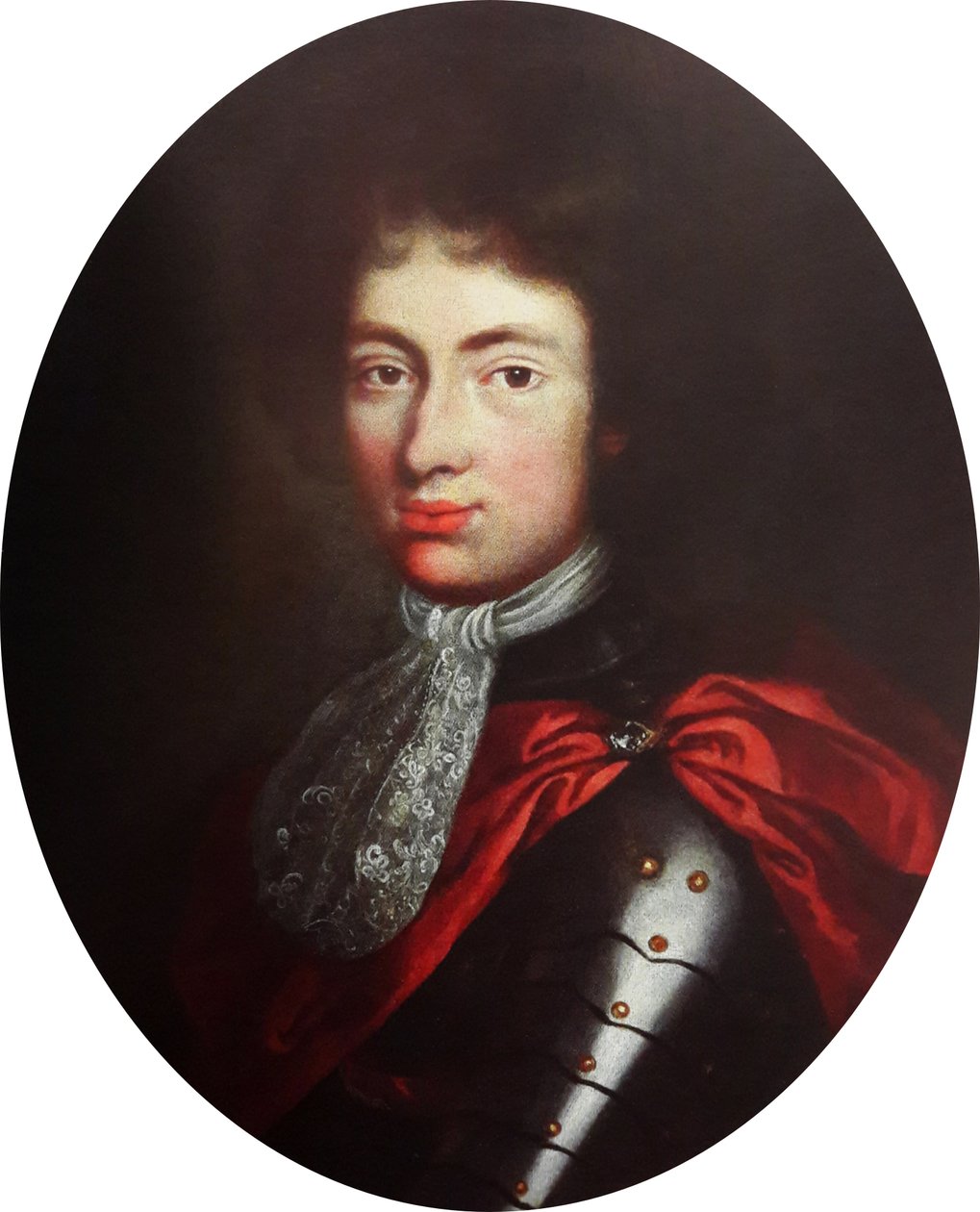 Portrét prince Jakuba Ludwika Sobieskiho v brnění od Unbekannt Unbekannt