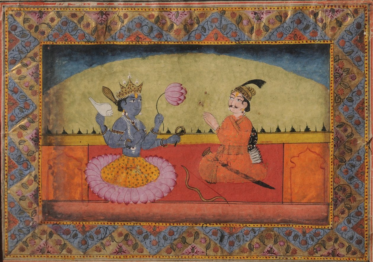 Raja Parikshit sedící před Vishnu od Unbekannt Unbekannt
