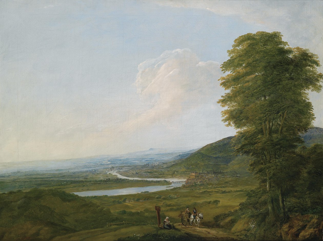 Panoráma Rýna poblíž Wiesbadenu kolem roku 1790 od Unbekannt Unbekannt