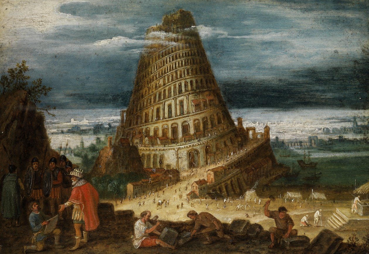 Babylonská věž od Unbekannt Unbekannt