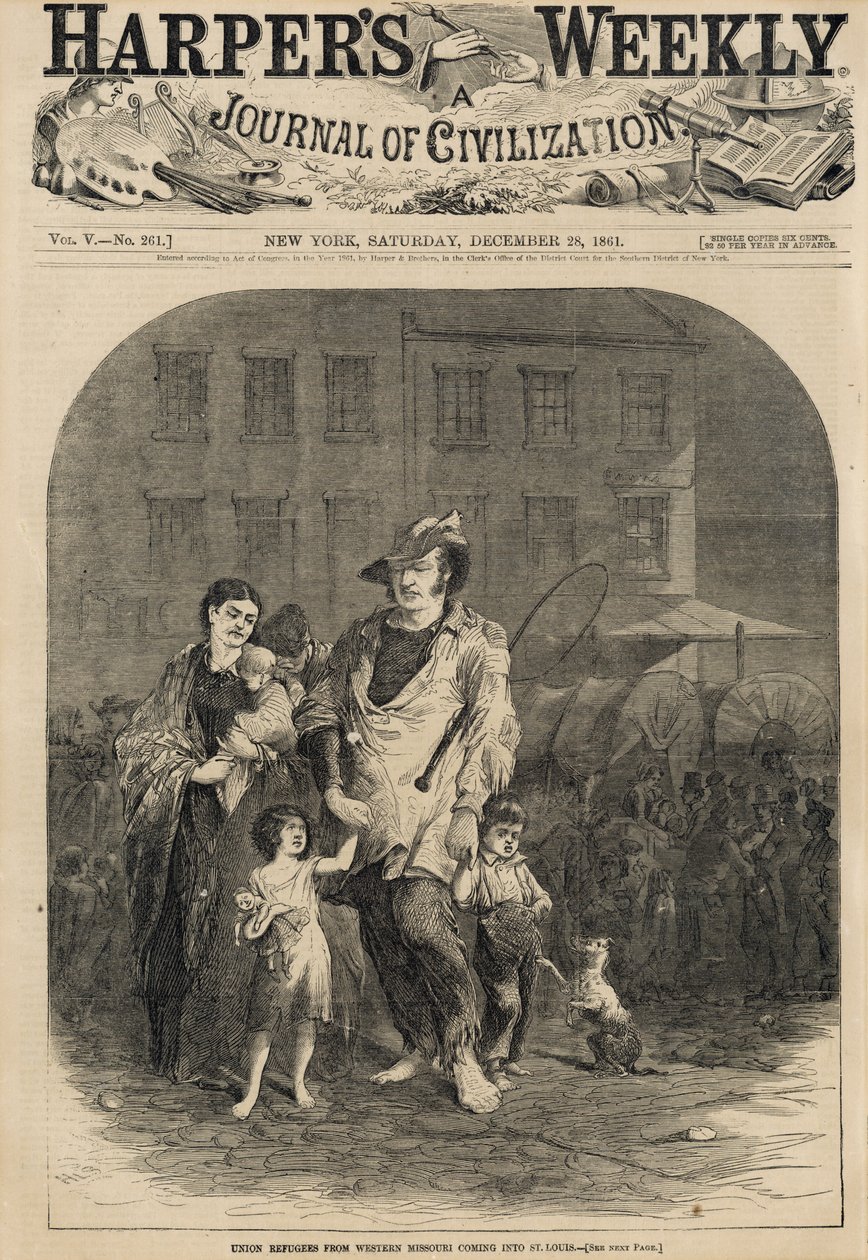 Union Refugees from Western Missouri Coming into St. Louis od Unbekannt Unbekannt