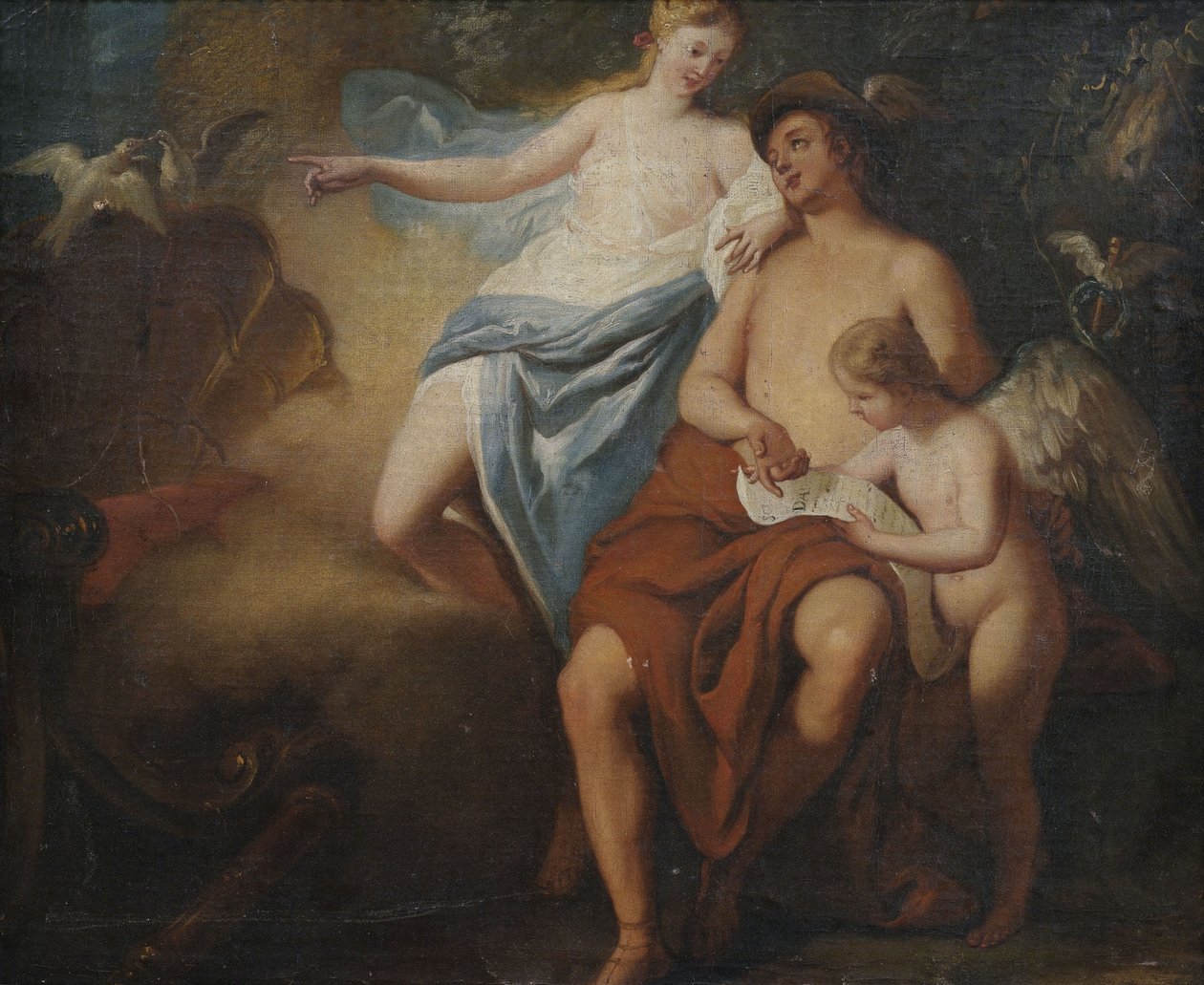 Venuše, Merkur a Amor od Unbekannt Unbekannt