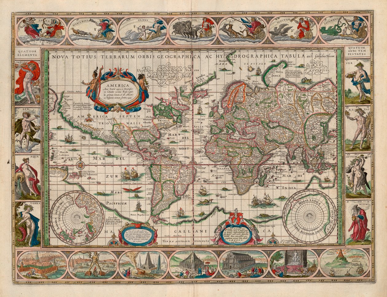 Mapa z mapové sbírky Národní knihovny. Mapa byla publikována v roce (1635) a ukazuje mapu světa od Unbekannt Unbekannt