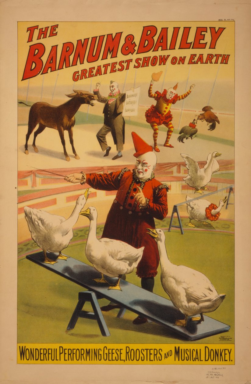 Plakát Barnum a Bailey Circus, kolem roku 1900 (chromolitograf) od Unbekannt Unbekannt
