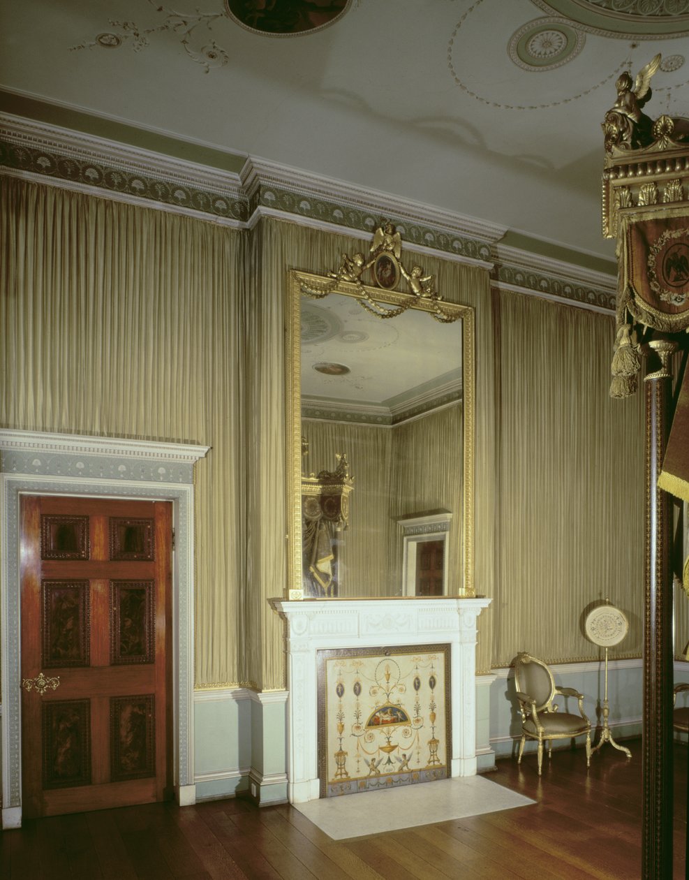 Ložnice s krbem navržená Adamem, asi 1776 foto od Unbekannt Unbekannt