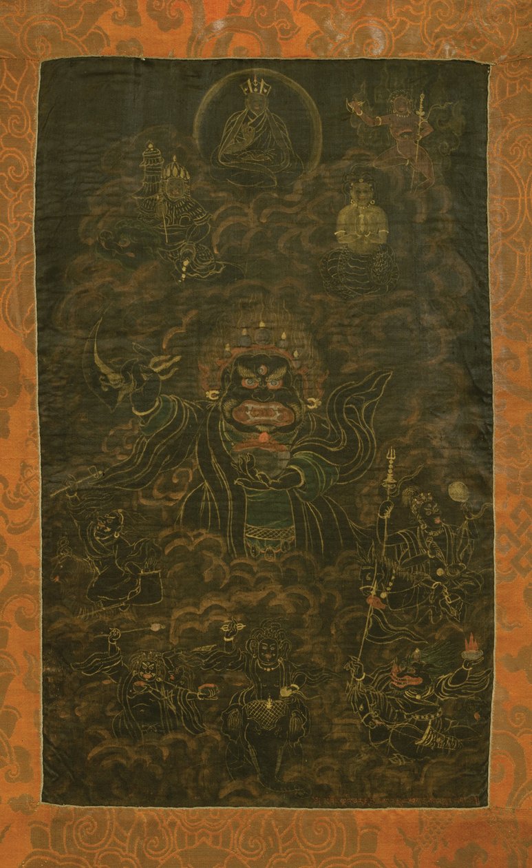 Černý plášť Mahakala nebo Bernag Chen od Unbekannt Unbekannt