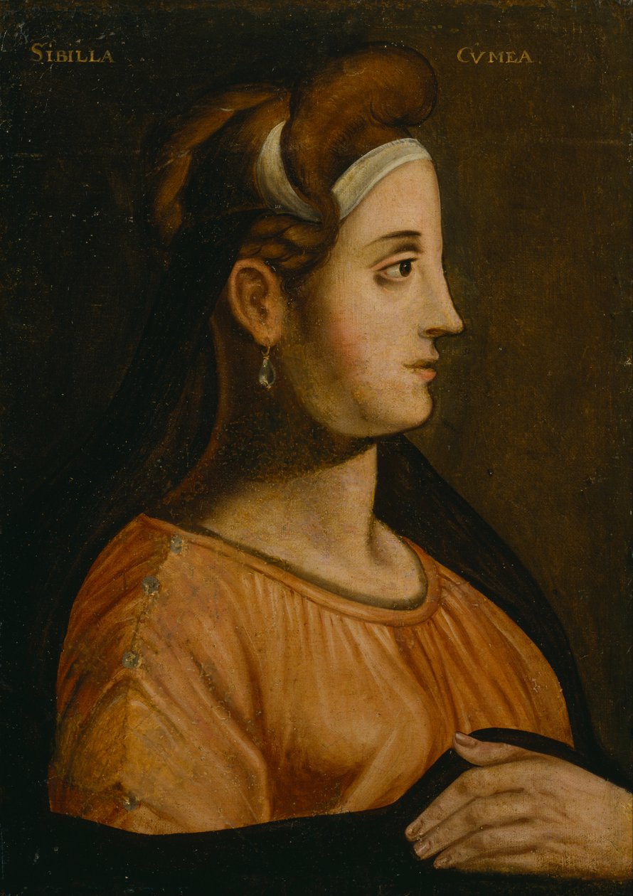 Britská škola - Cumaean Sibyl od Unbekannt Unbekannt