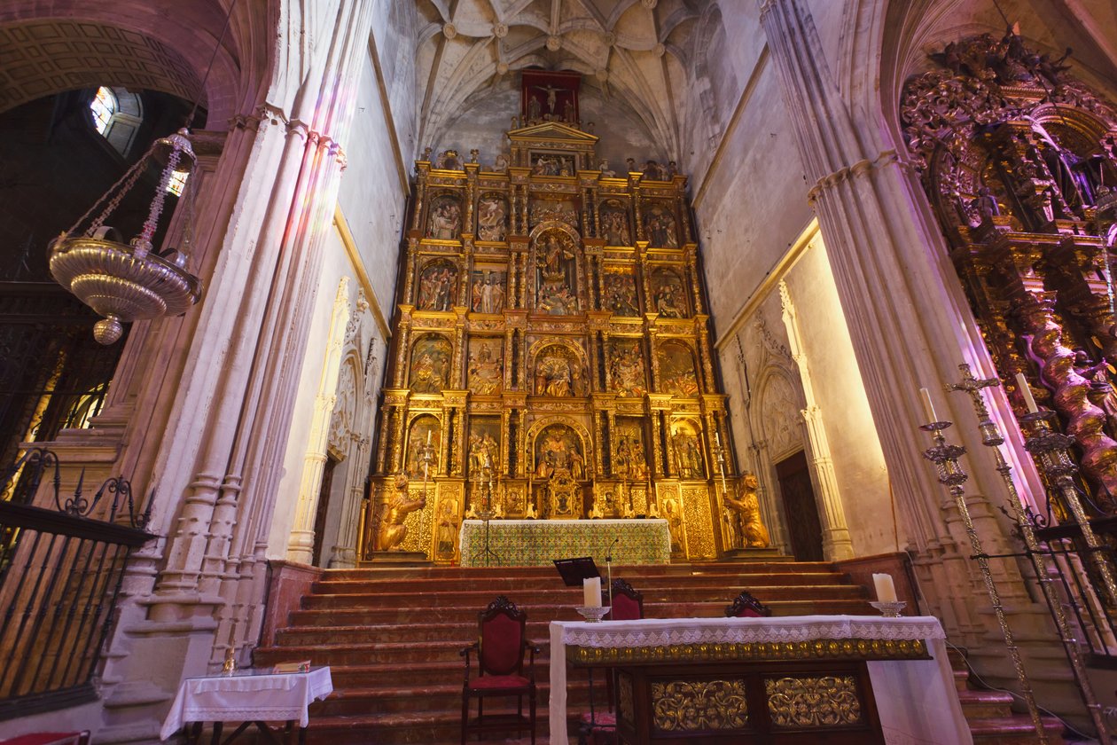 Carmona, provincie Seville, Španělsko. Interiér Prioral de Santa Maria. Převorství Santa Maria. od Unbekannt Unbekannt