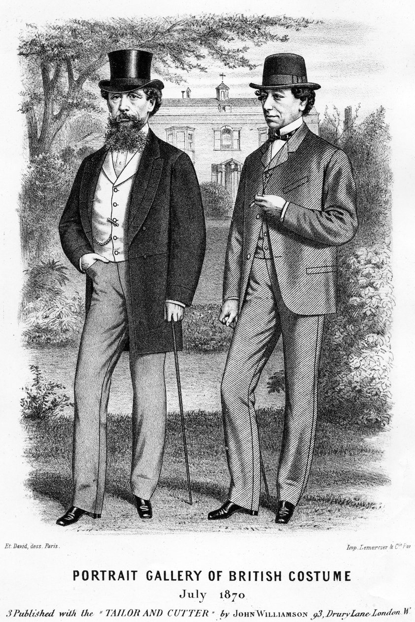 Charles Dickens a Benjamin Disraeli, 1870 (litografie) od Unbekannt Unbekannt