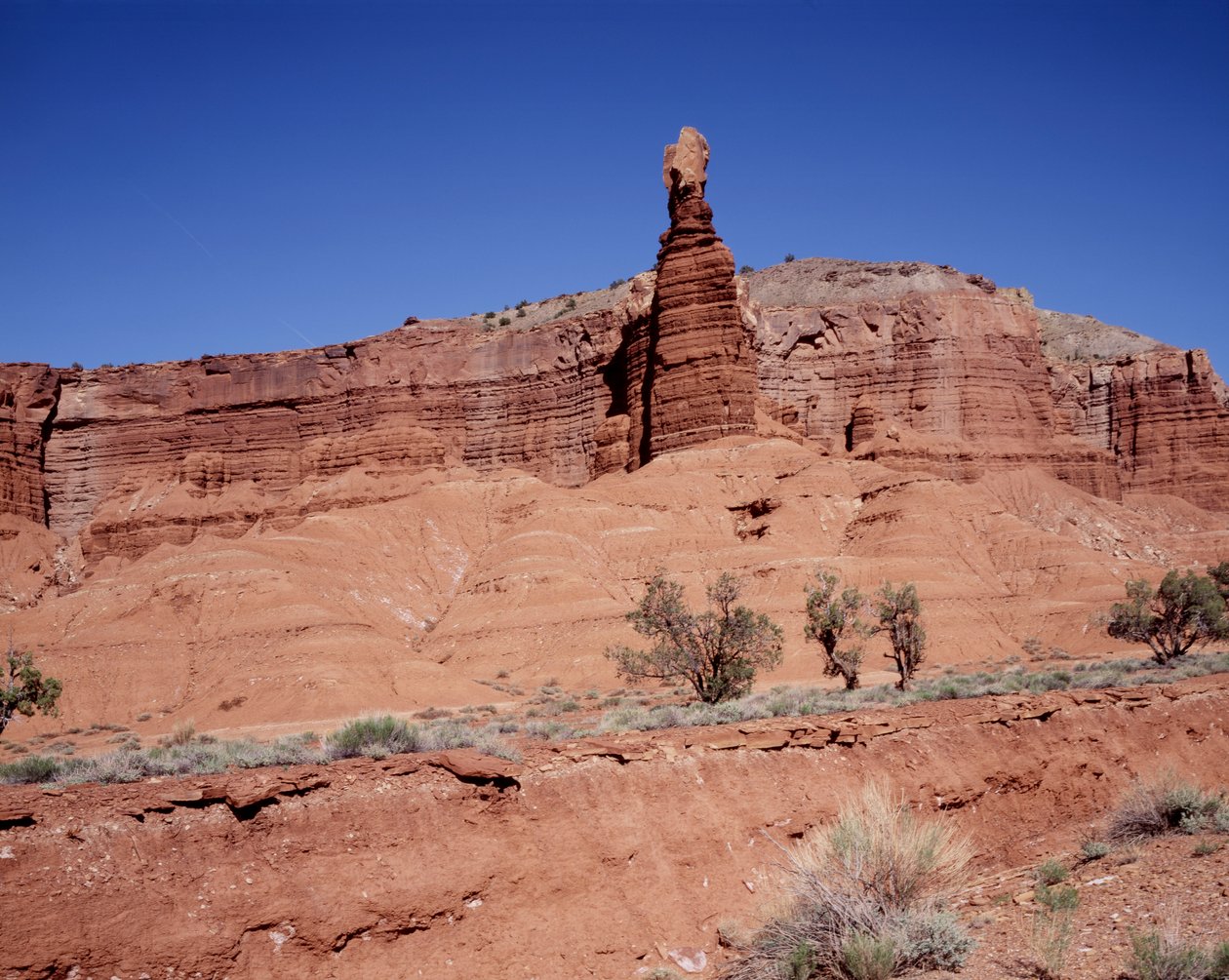 Chimney Rock v národním parku Capitol Reef, Utah od Unbekannt Unbekannt