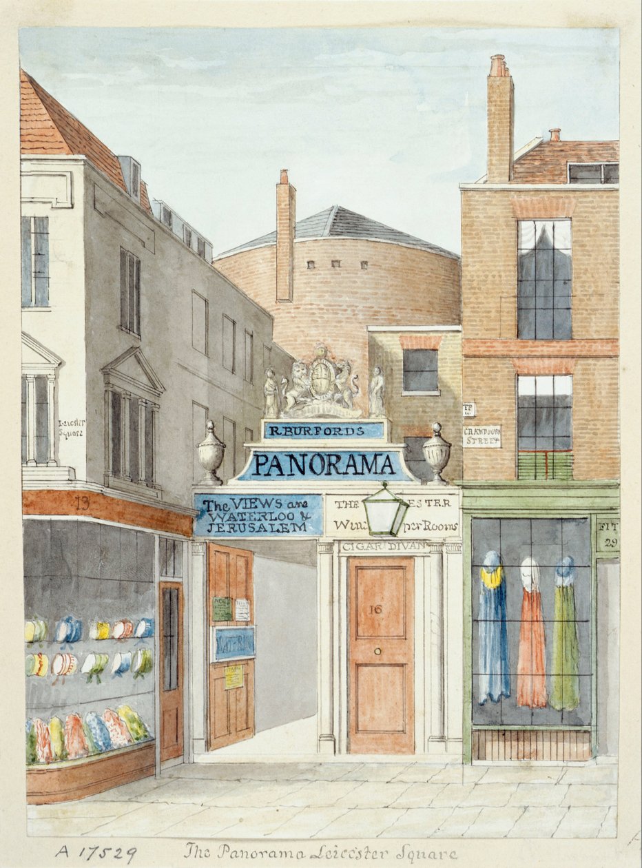 Výkres; akvarel - Panorama, Leicester Square od Unbekannt Unbekannt