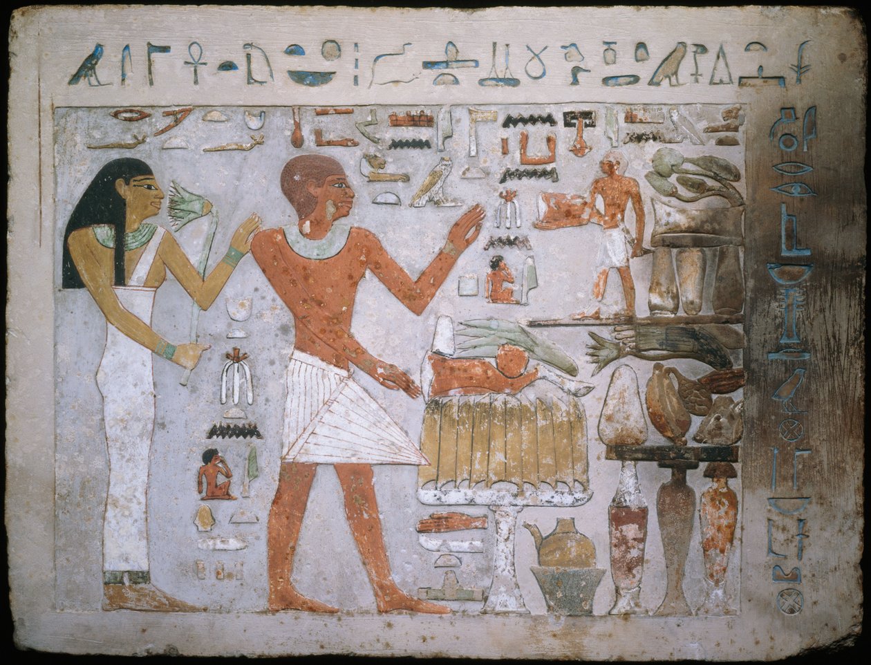 Egyptian - Wall Fragment from the Tomb of Amenemhet and his Wife Hemet od Unbekannt Unbekannt
