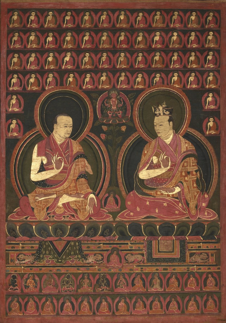 Osmý Karmapa, Mikyo Dorje (1507-1554) a jeho učitel První Sangye Nyenpa od Unbekannt Unbekannt