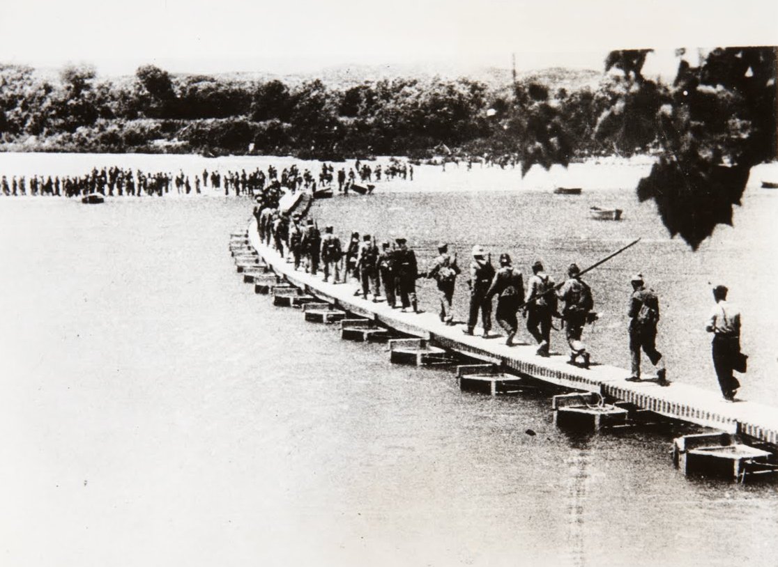Síly španělské vlády překračující Ebro od Unbekannt Unbekannt