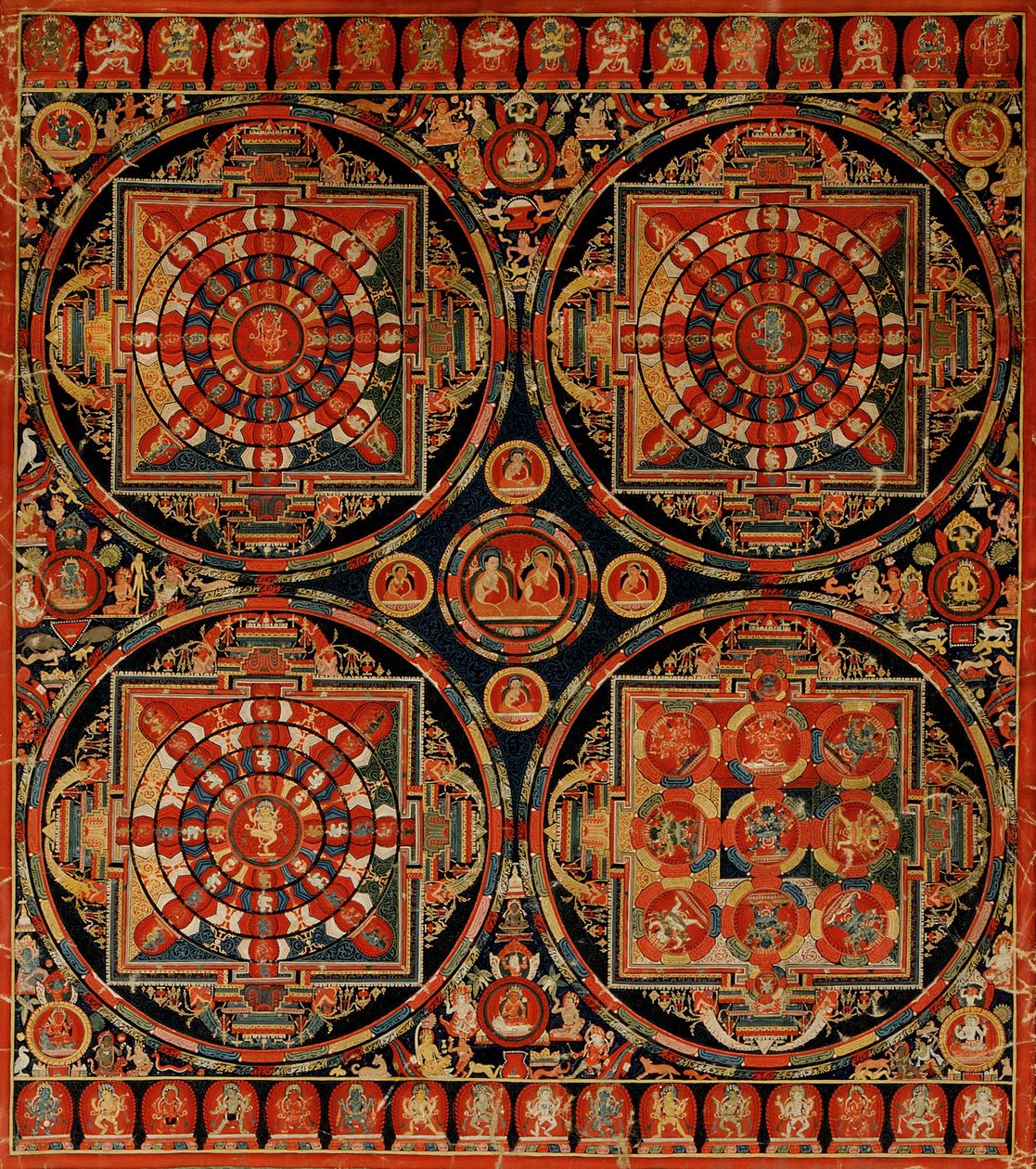 Čtyři Mandal Vajravali Thangka od Unbekannt Unbekannt
